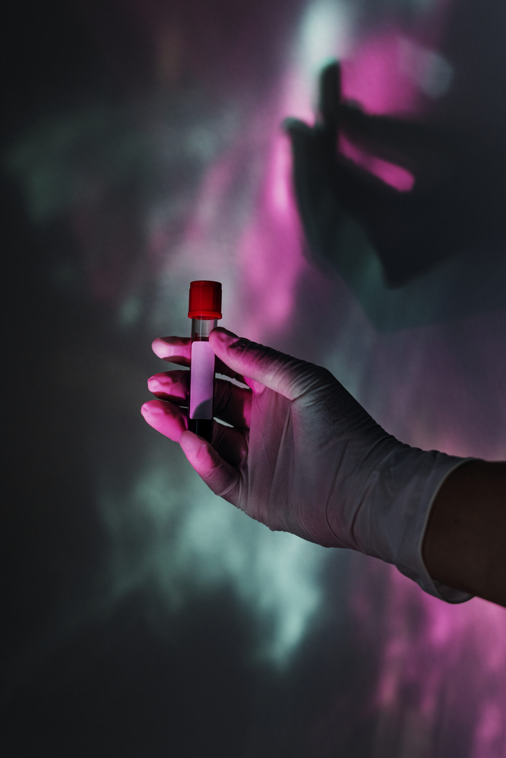 HomE scientist holding a test tube