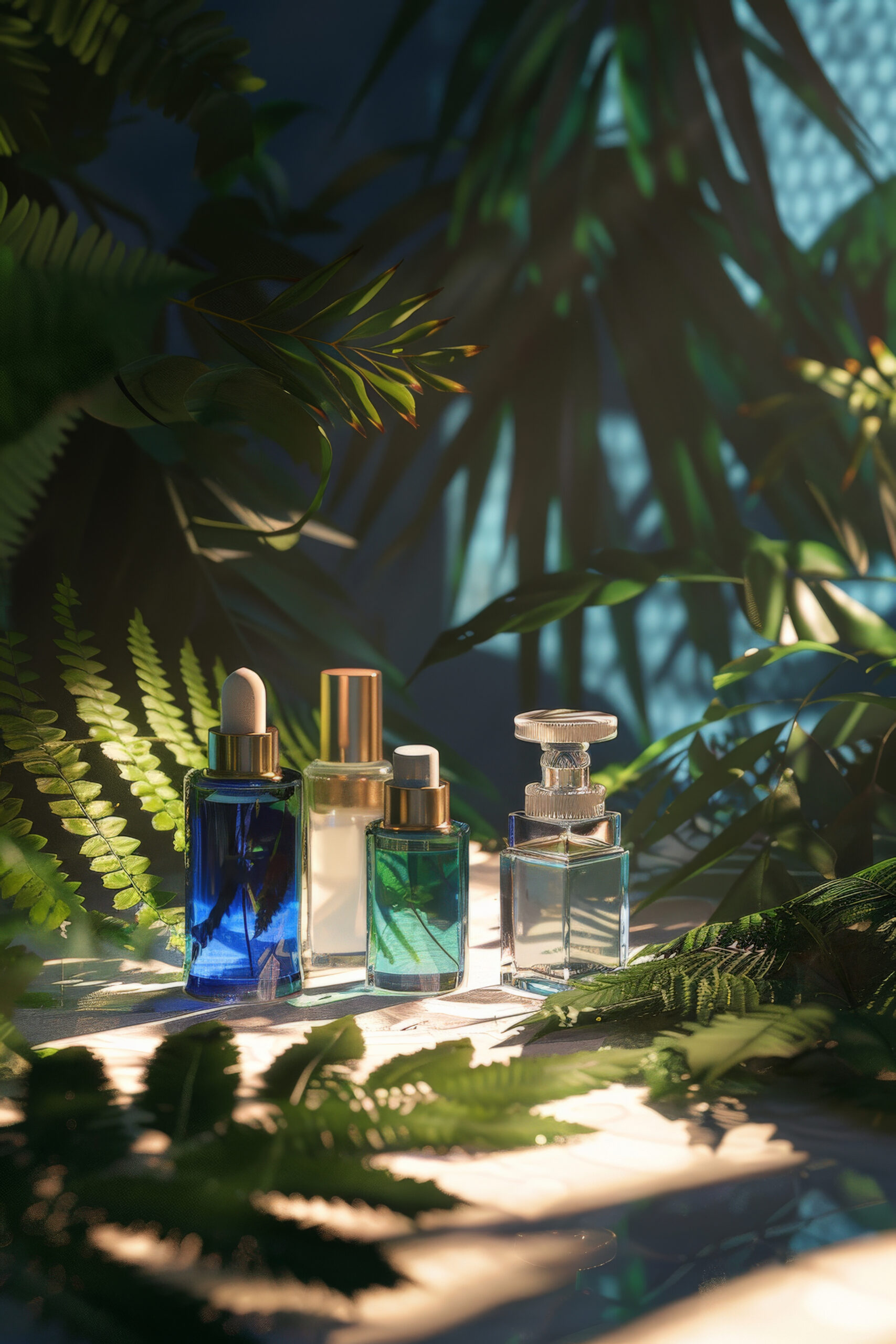dreamy aesthetic cosmetic product with fresh background